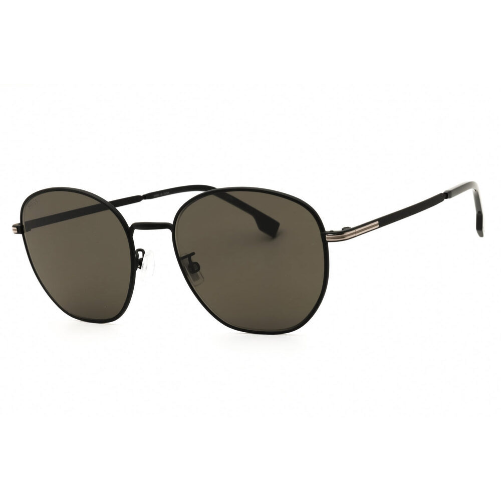 NWT Hugo Boss BOSS 1671/F/SK 0003 IR Black Round Sunglasses 56mm